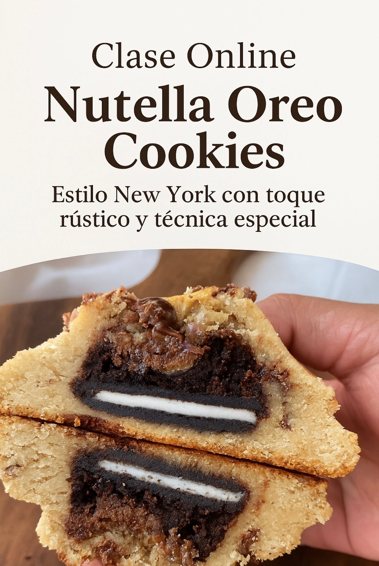 Clase Online Nutella Oreo Cookies
