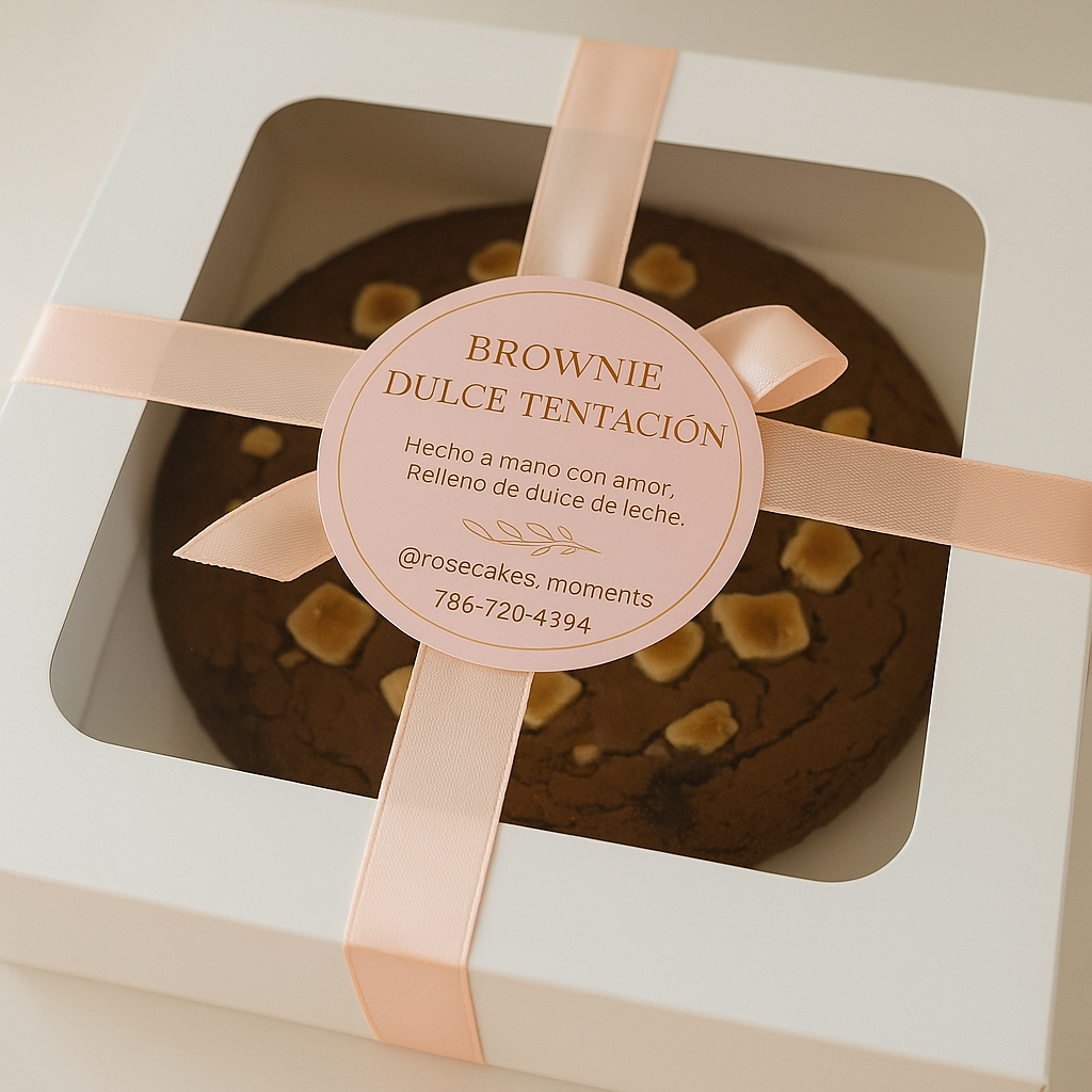 Brownie Relleno De Dulce Leche