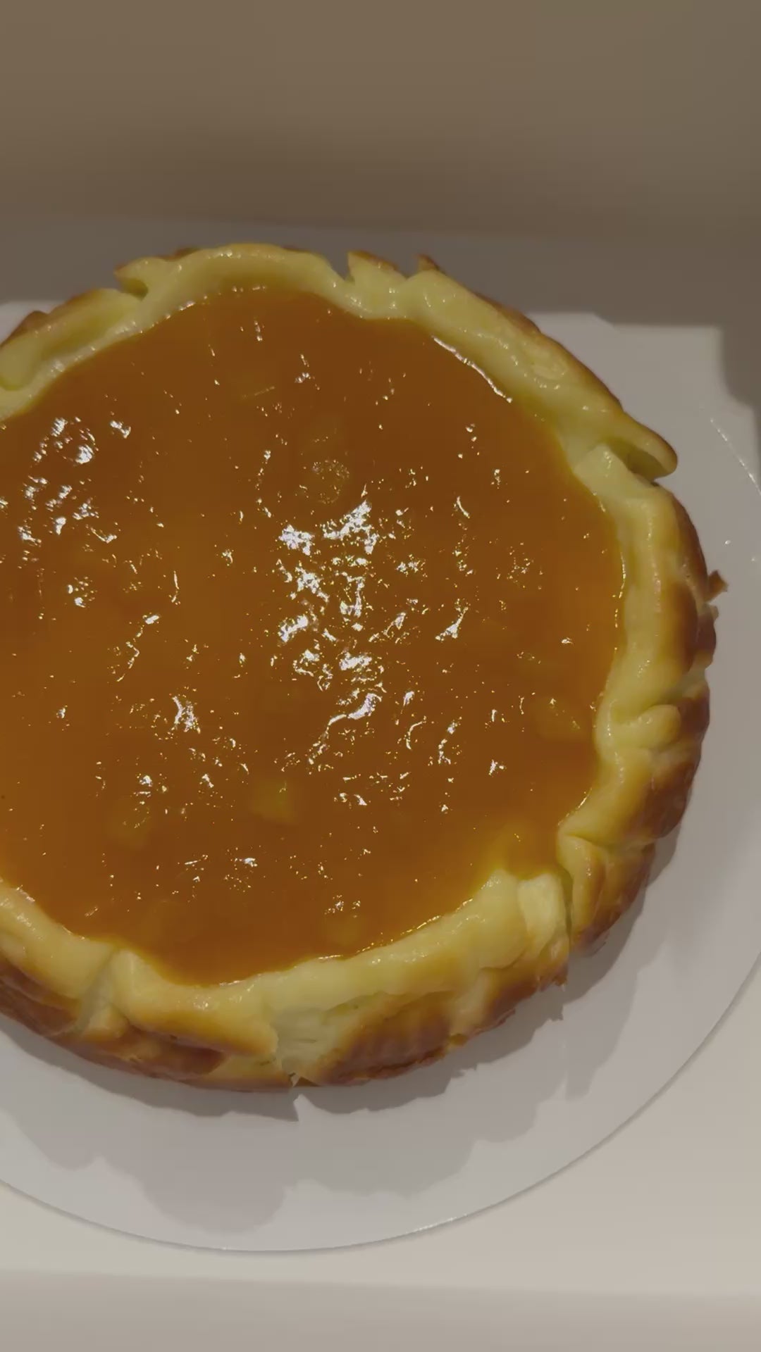 Rustic Homemade  Mango & Peach Cheesecake